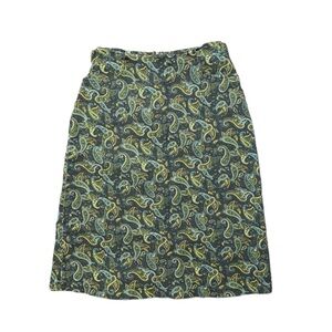 Vintage Denim Paisley Pattern Skirt